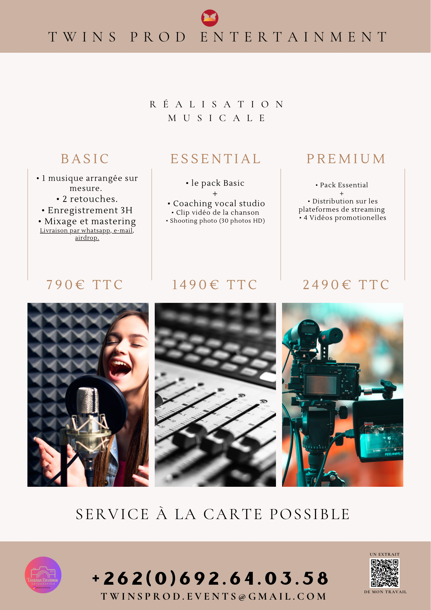 Flyer Réalisation Musicale